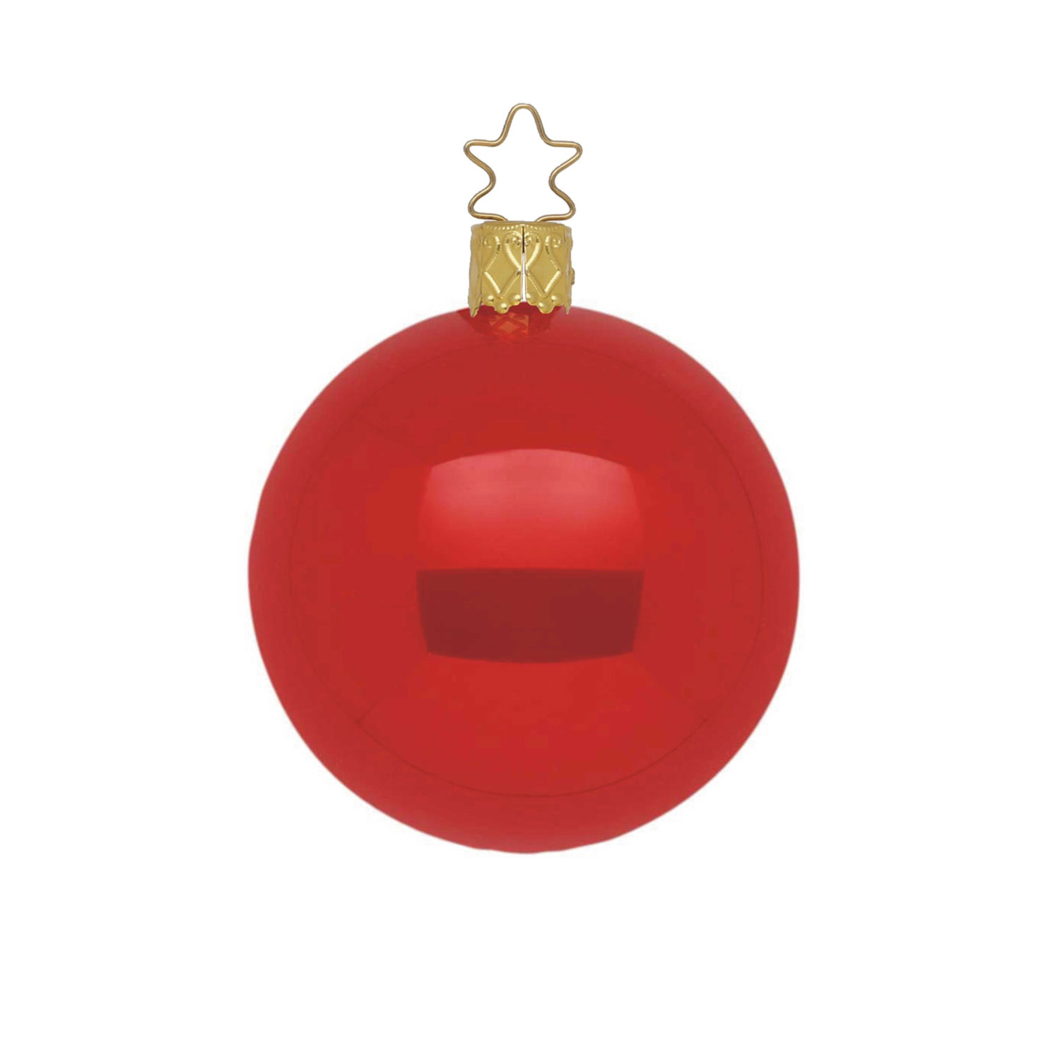 Inge Glas Weihnachtskugel rot opal, D. 8cm