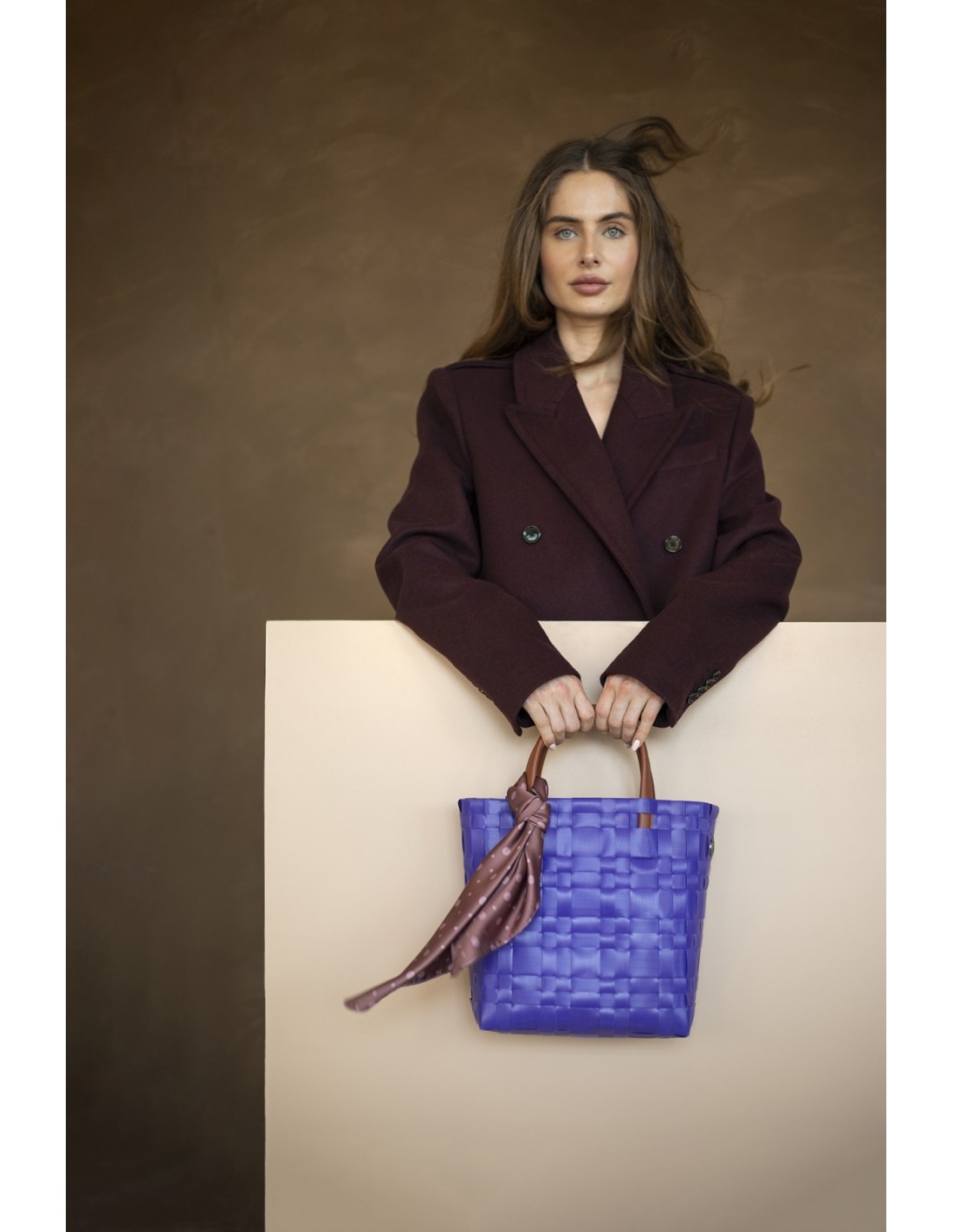 Handed By Bliss Mini - Handtasche mit Tuch, Farbe: dark violet