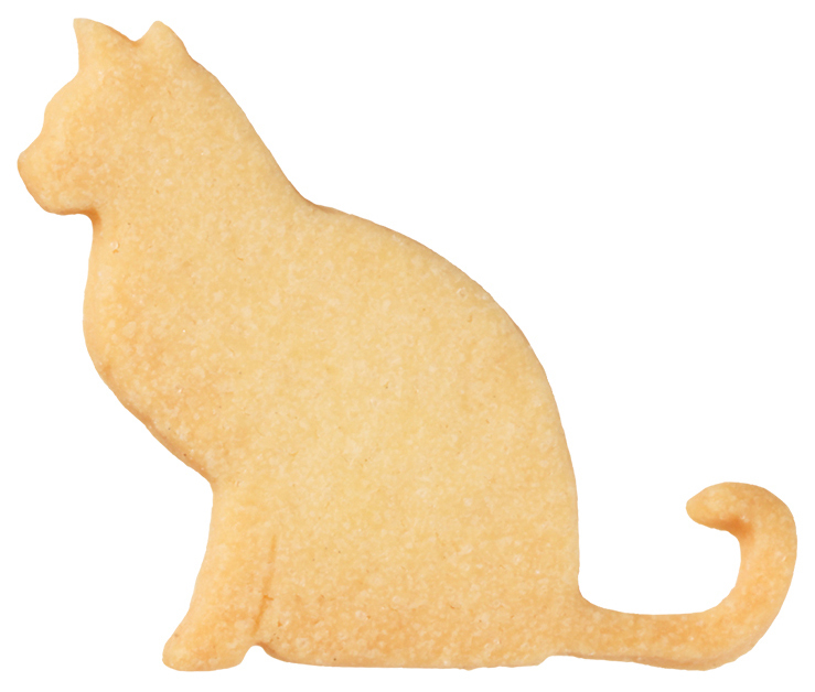 Ausstecherle Hauskatze 6 cm, Edelstahl von Birkmann, mit Innenprägung, Prägeausstecher, Ausstechform , Katze