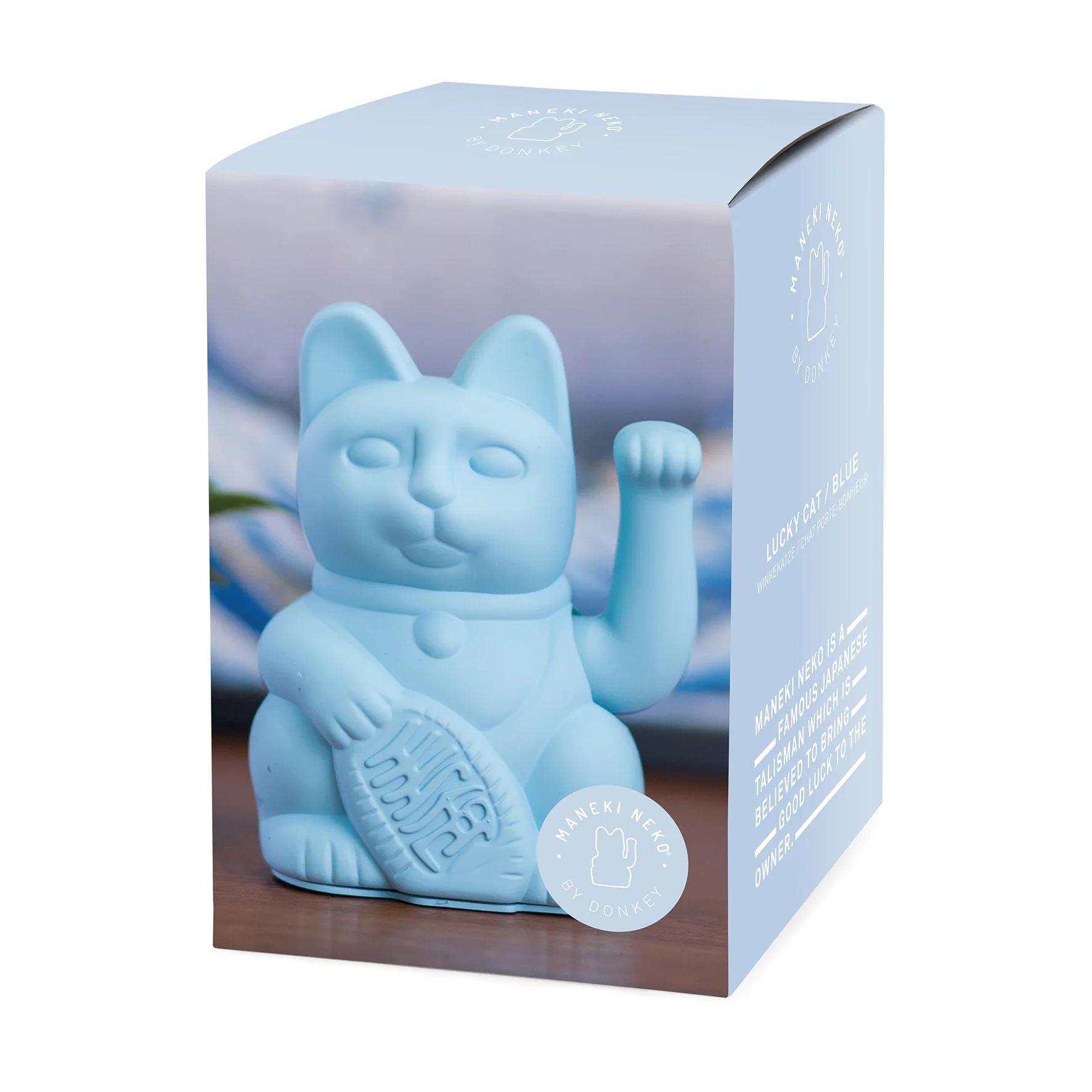 Lucky Cat / Light Blue/ Winkekatze/Glückskatze von donkey products, Katze   