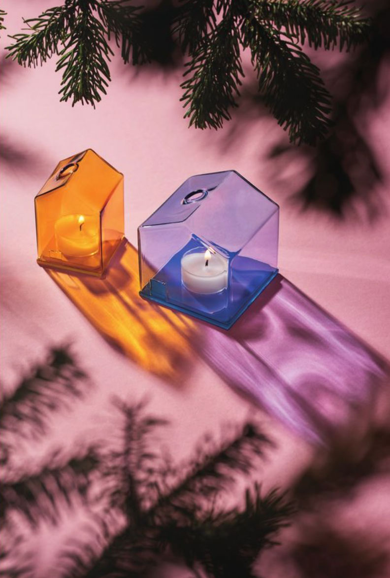 glass christmas house L