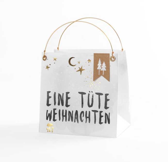 Good old friends Gutscheintüte "Eine Tüte Weihnachten" , ca.  12 x 17 x 8 cm 
