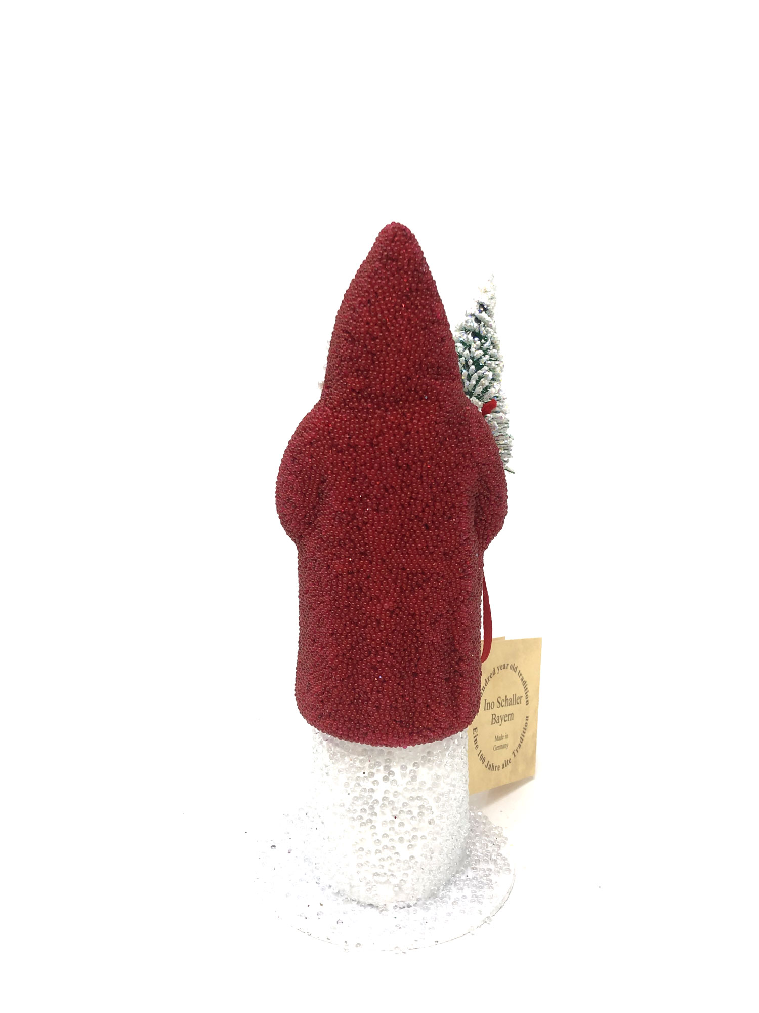 Ino Schaller Santa Nr. 41, klein, rot geperlt,  Weihnachtsmann Nostalgie von Ino Schaller 