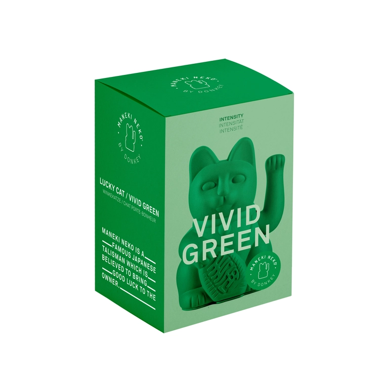 WINKEKATZE Lucky Cat / Vivid Green/ Glückskatze von donkey products, Katze 
