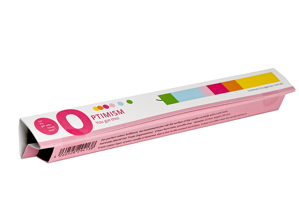 KERZE ZUVERSICHT von not the girl who misses much , Stabkerze, Gratulationskerze Optimismus