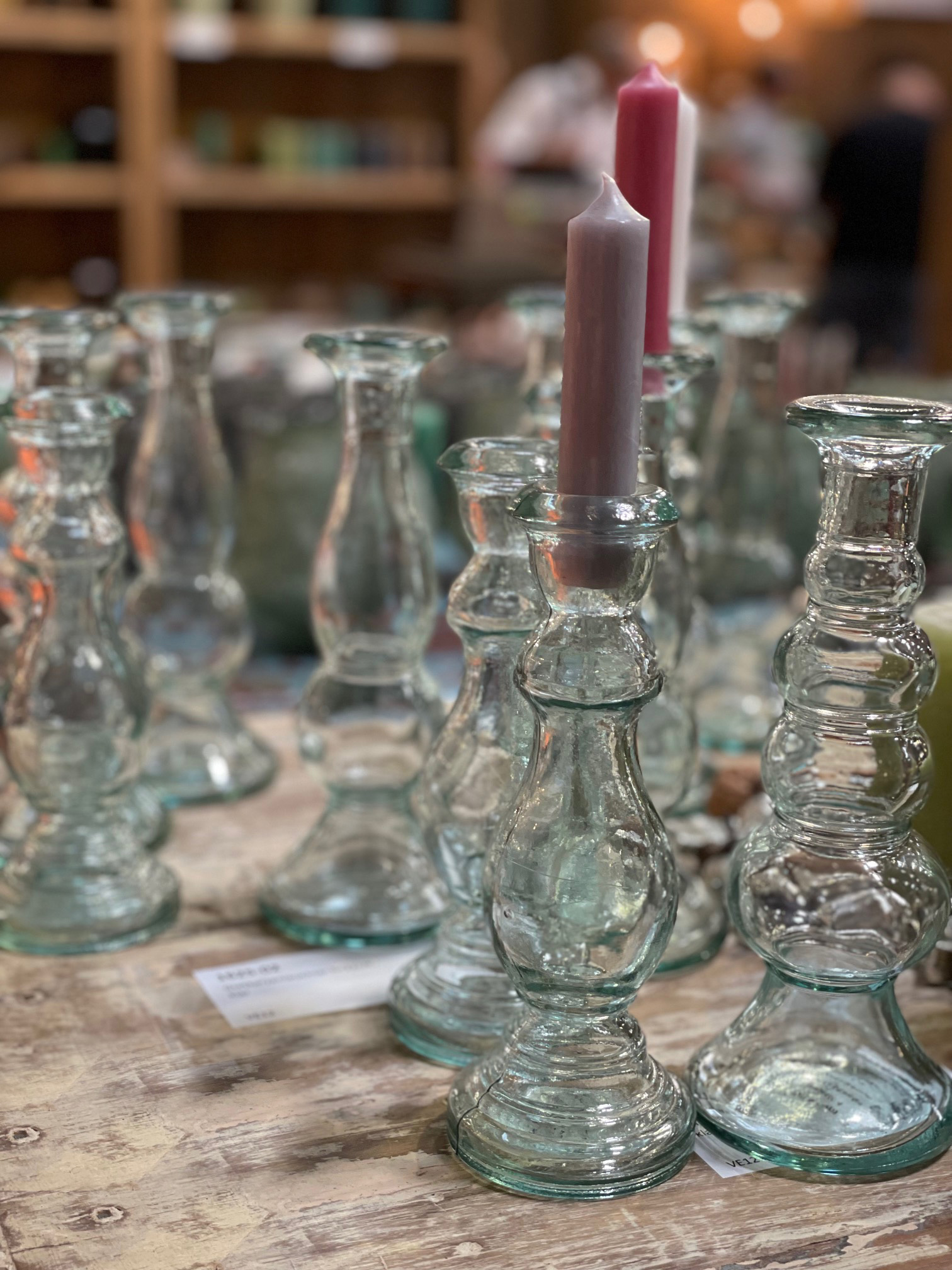 Kerzenleuchter Glas Höhe 20 cm 