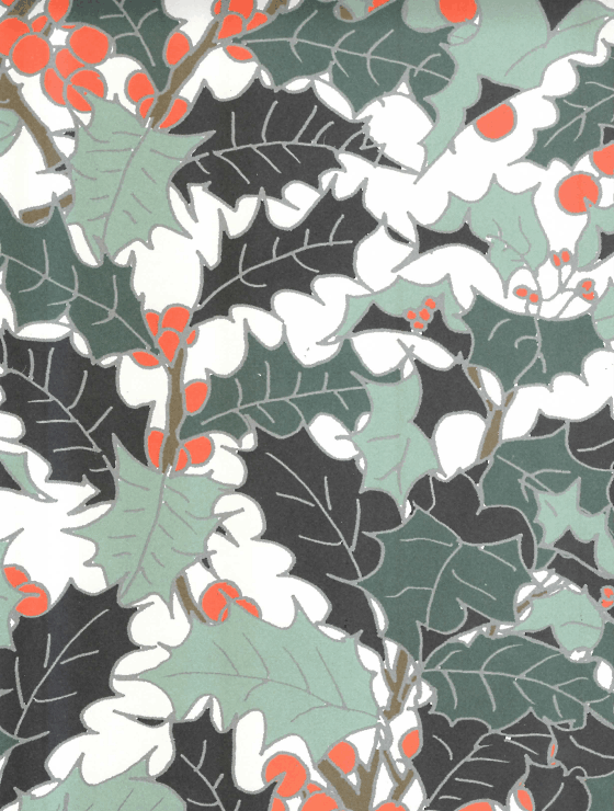 Geschenkpapier HOLLY TREE, ca. 50 x 70 cm von Emily Burningham