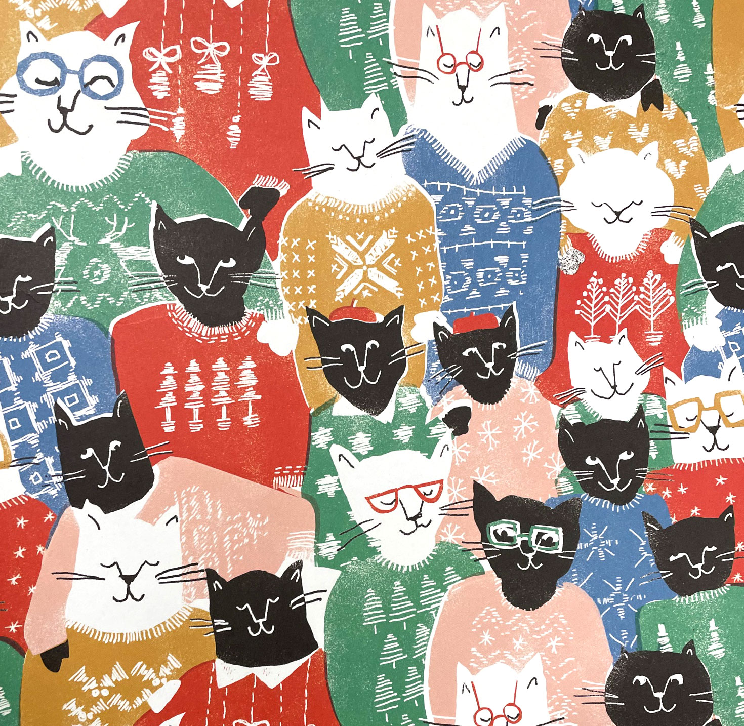 Geschenkpapier - Katzen von  U Studio Xmas "Cats"