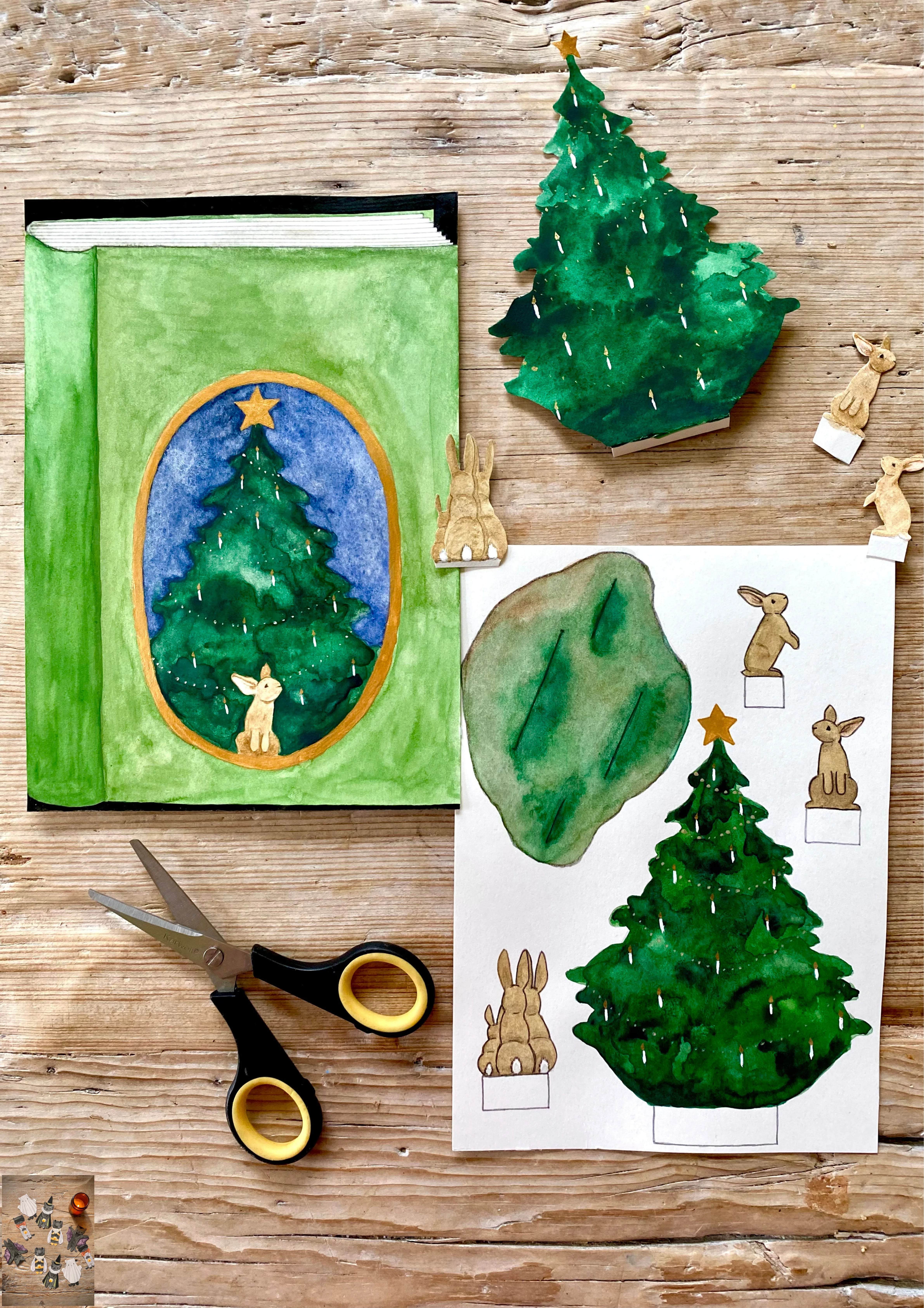Tall Hat Tales Bastelset Nr. 1"Die Tanne" aus Papier von Tall Hat Tales aus Dänemark