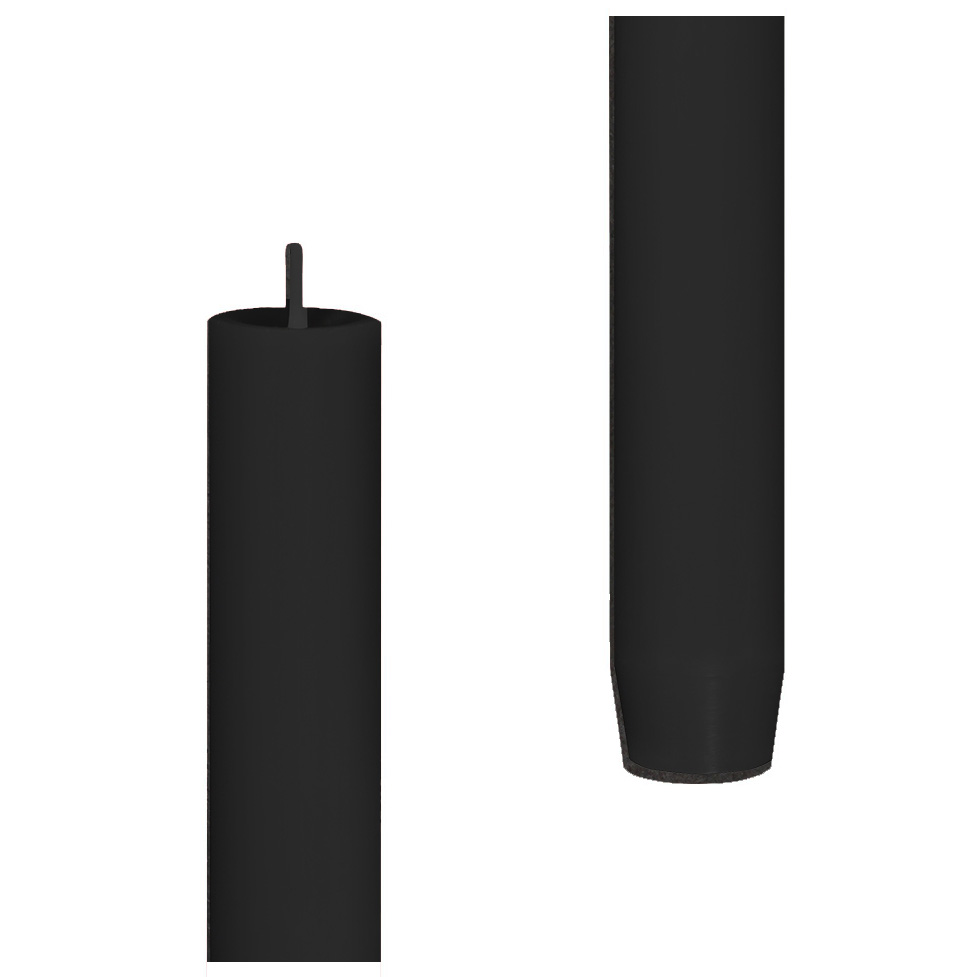 Engels Kerzen  Stabkerze gegossen, Größe D. 2,2 x H 24 cm schwarz