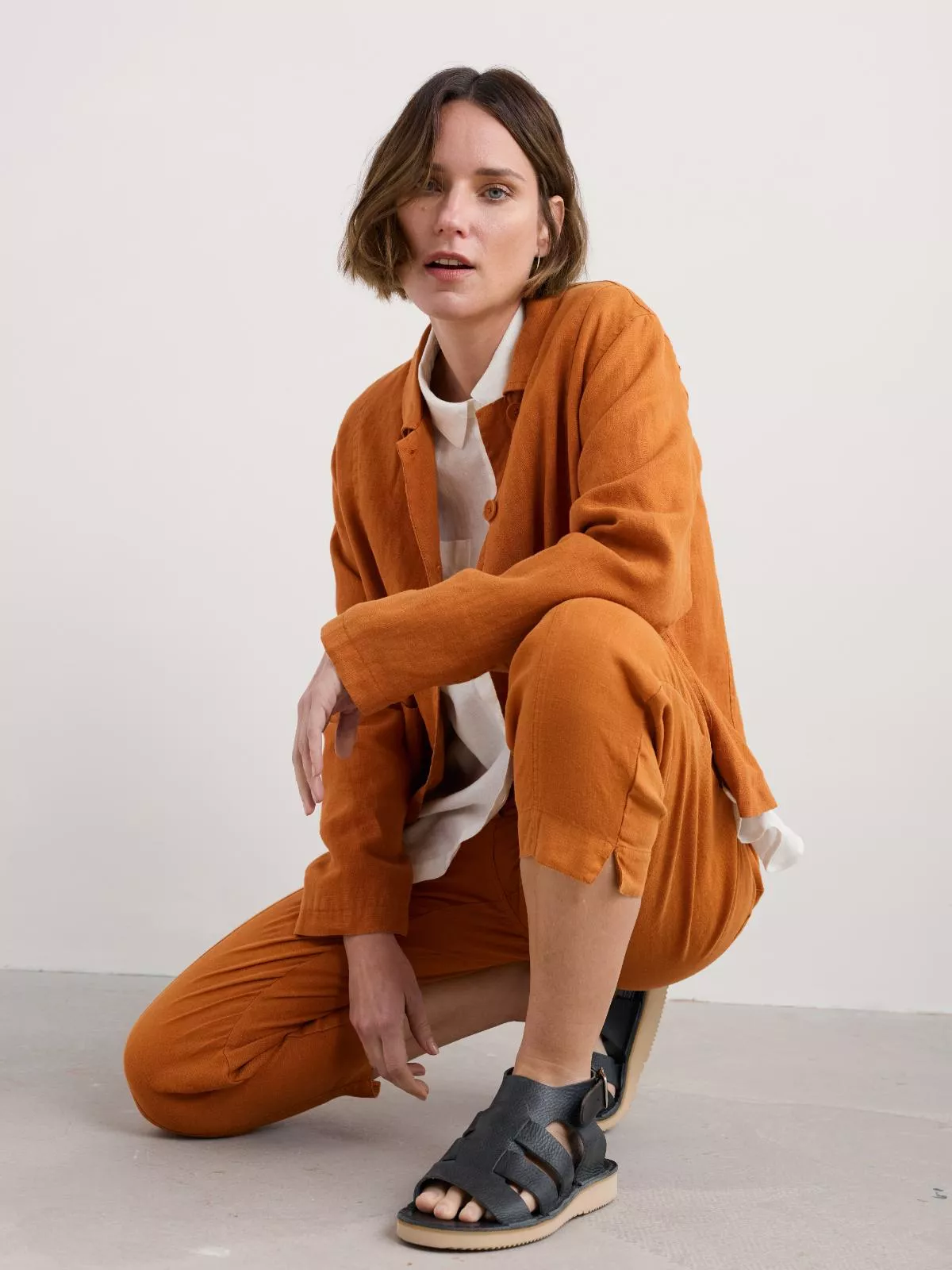 % SEASALT CORNWALL Leinenjacke  Arame Linen Jacket, Farbe Cumin/ Zimt