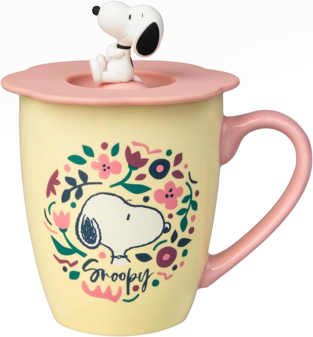 Snoopy Premium Becher, ca. 350 ml mit Deckel aus Silikon