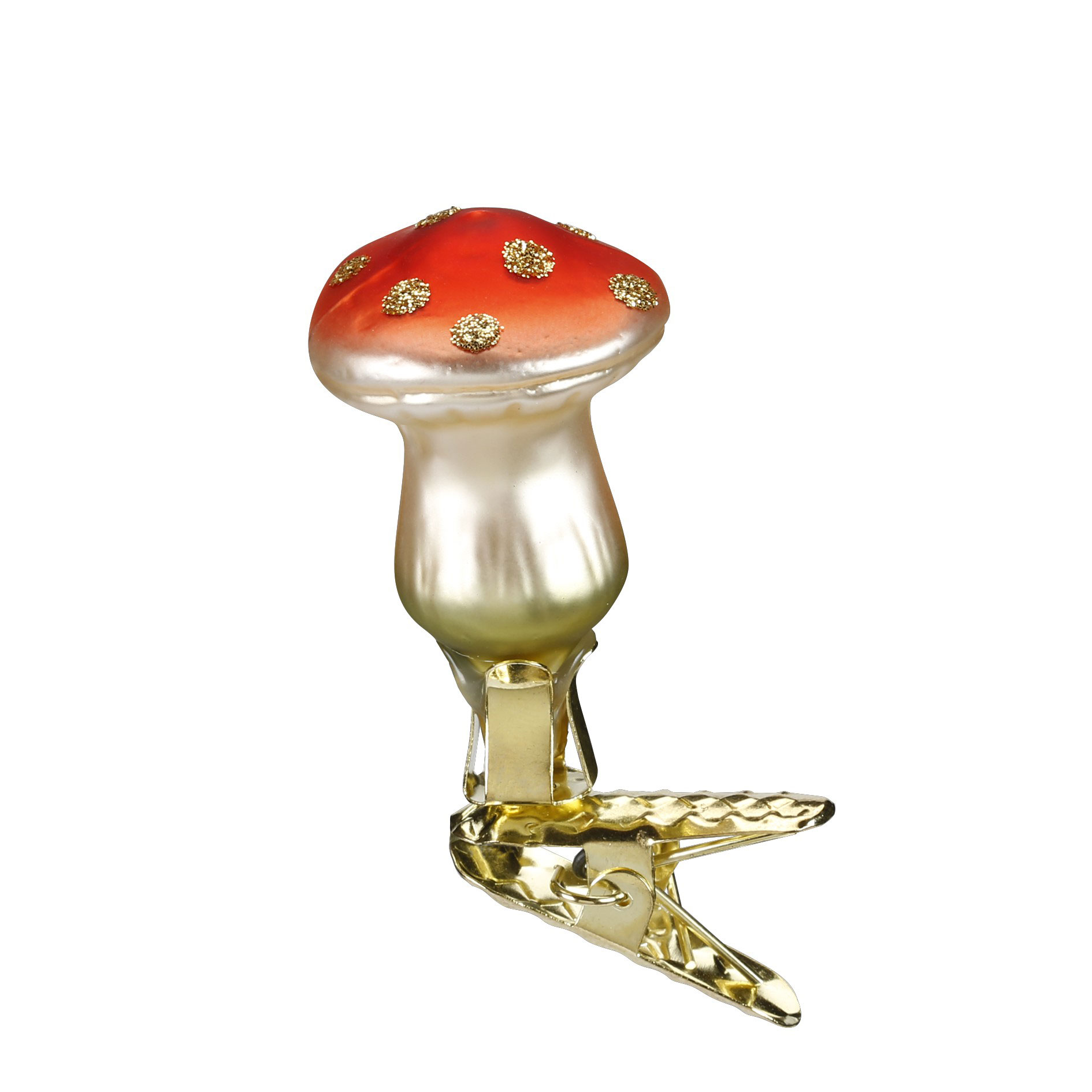 Inge Glas Flacher Minipilz, 5 cm, Fliegenpilz klein, Christbaumschmuck Inge Glas Flacher Minipilz, 5 cm, Fliegenpilz klein, Christbaumschmuck