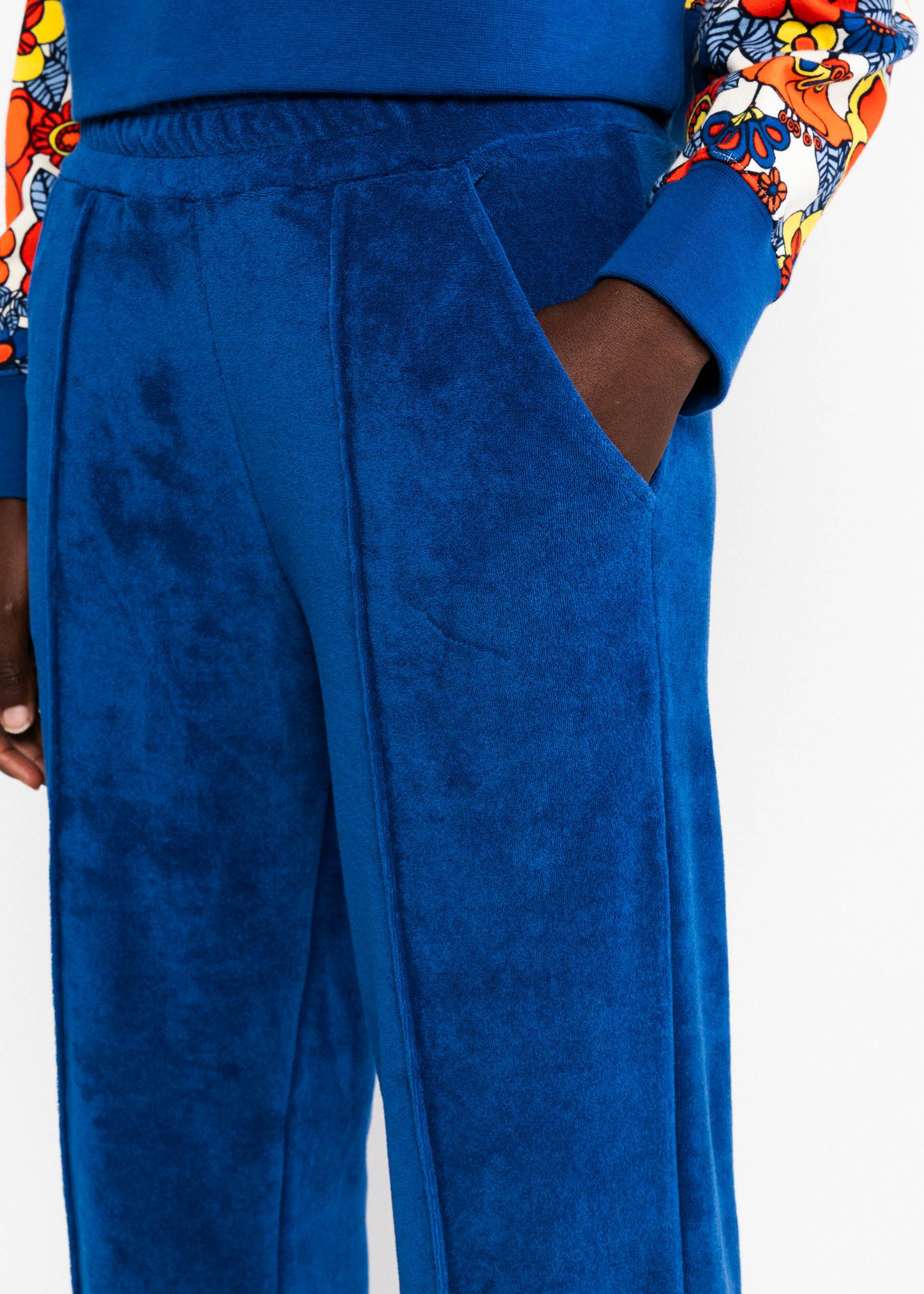 Blutsgeschwister Freizeithose Bell Bottom Beauty- summer 1970, blau, Frottee