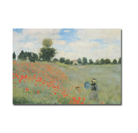 Claude Monet Postkarte " Les Coquelicots (Mohnblumen), 1873" Kunst