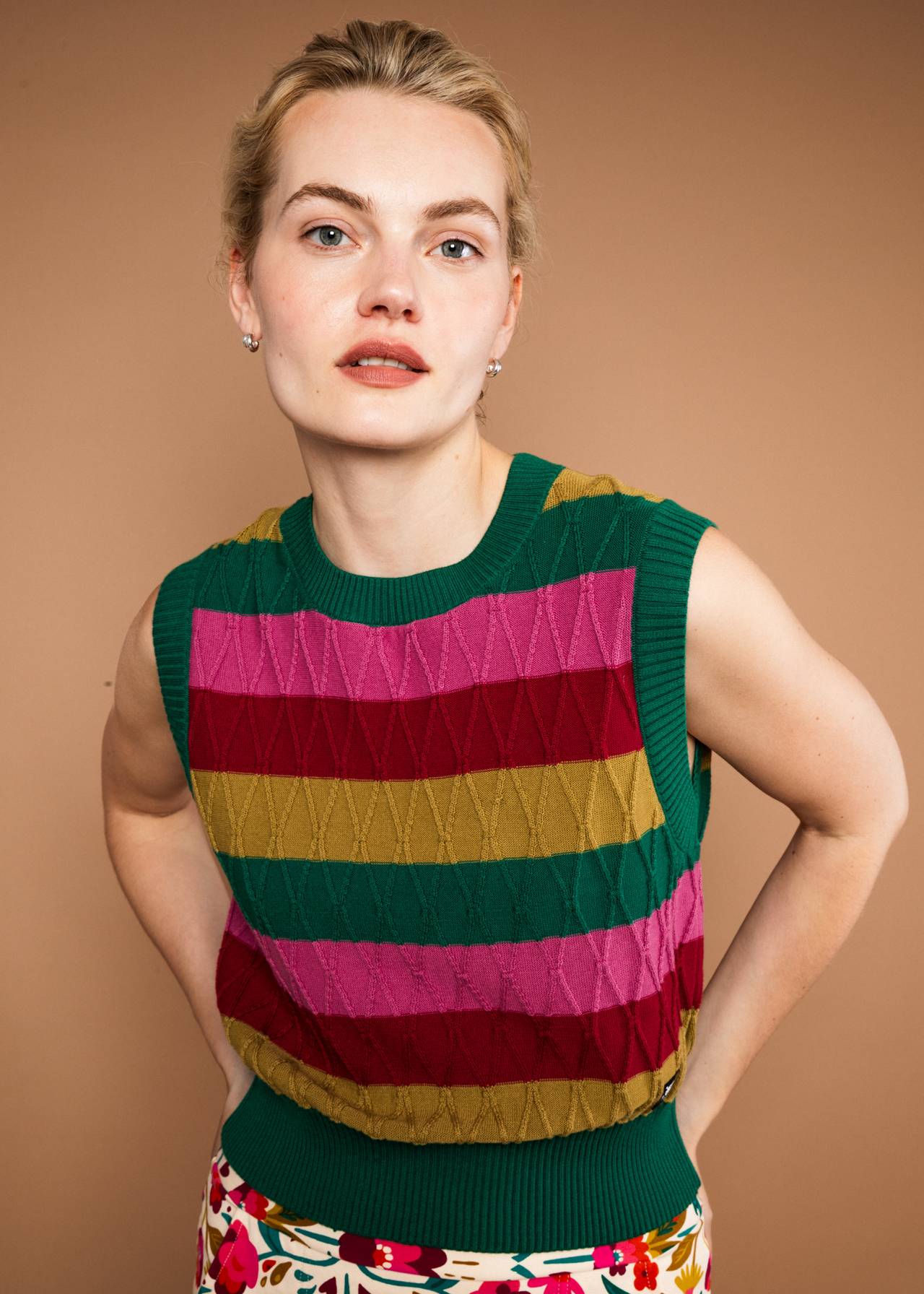Blutsgeschwister Strick-Pullunder Carnaby Candy - little party stripe knit