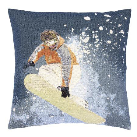 pad Kissenbezug BORDER, dark blue, ca. 45 x 45 cm, Winter, Snowboard pad Kissenbezug BORDER, dark blue, ca. 45 x 45 cm, Winter, Snowboard