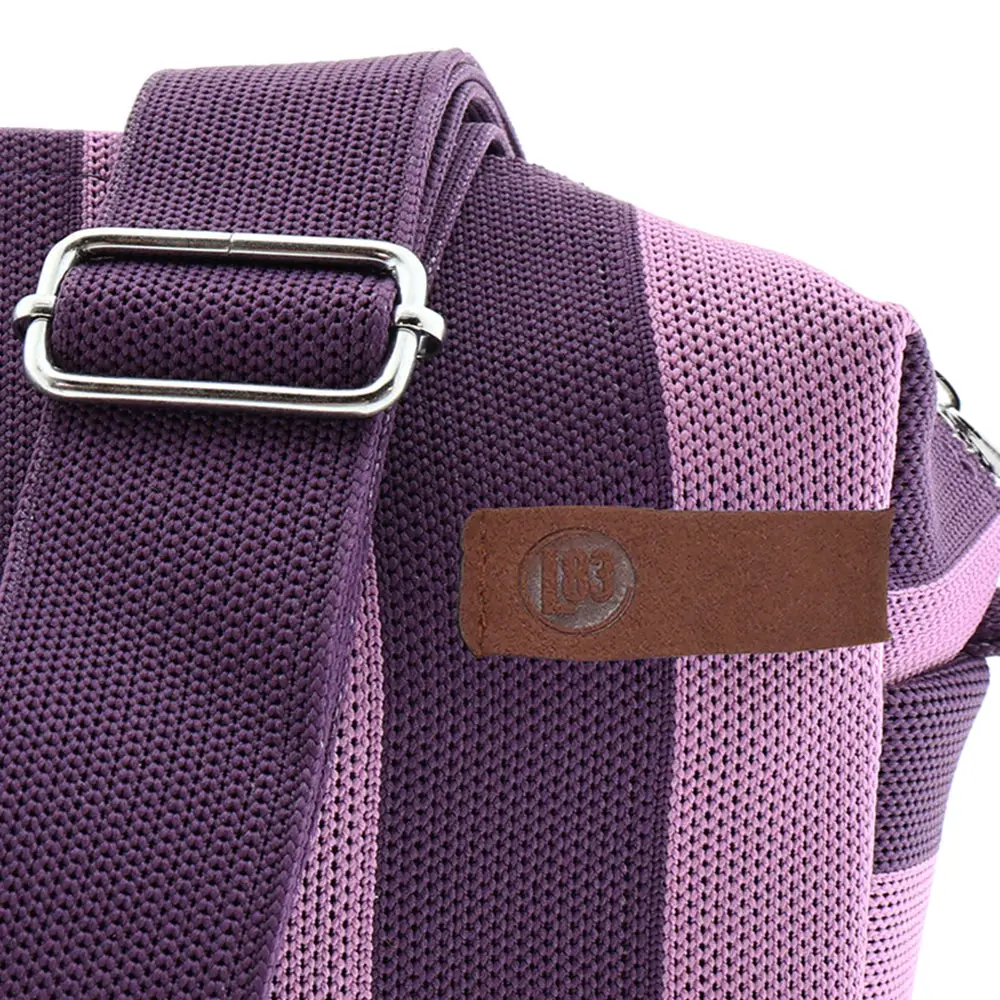 LOT83 Umhängetasche Megan 18, Streifen Violett