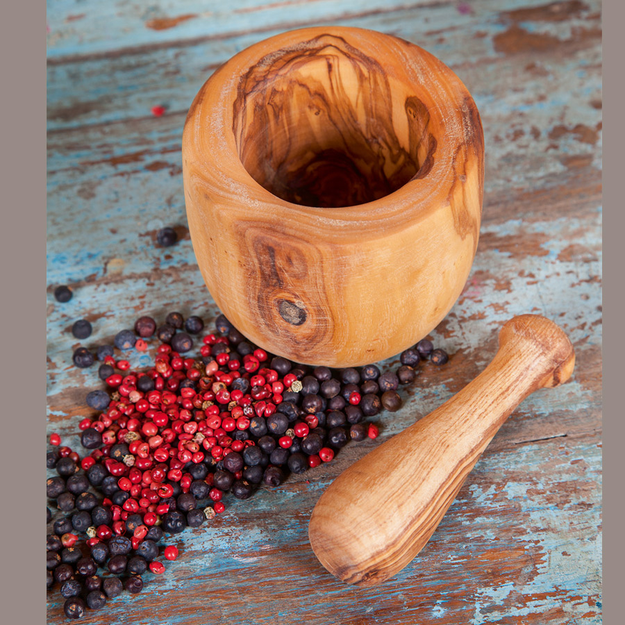 Olivenholz Mörser D. ca 12 cm