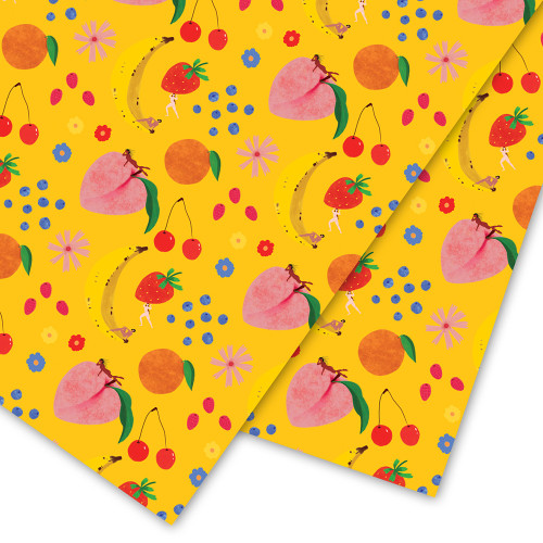 Geschenkpapier Fruittastic von Carolyn Suzuki, ca.  50 x 70 cm