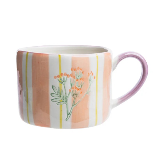 Tasse Blümchen aprikot, 300 ml, Keramik   