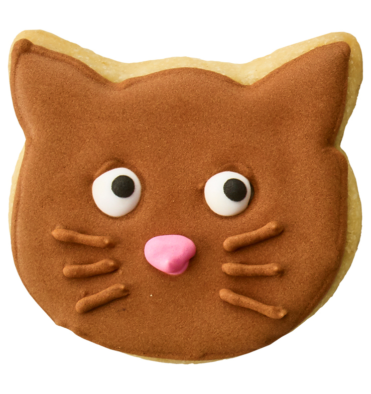 Ausstecherle Katzenköpfchen 5,5 cm, Edelstahl von Birkmann, mit Innenprägung, Prägeausstecher, Ausstechform , Katze