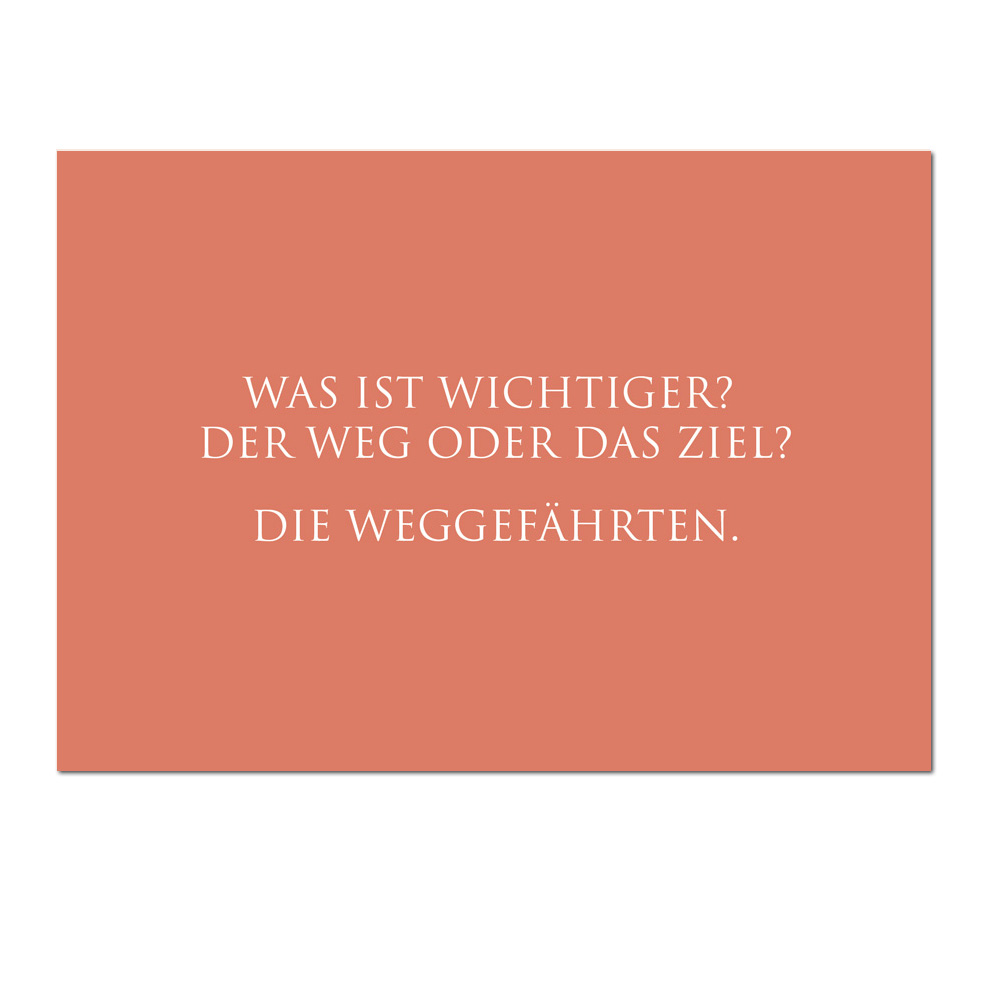 Wunderwort Postkarte "Die Weggefährten..."