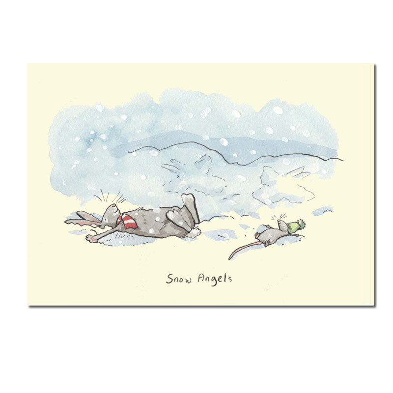 Two Bad Mice Doppelkarte Weihnachten "Snow Angels" von Two Bad Mice Anita Jeram, Hase, Maus