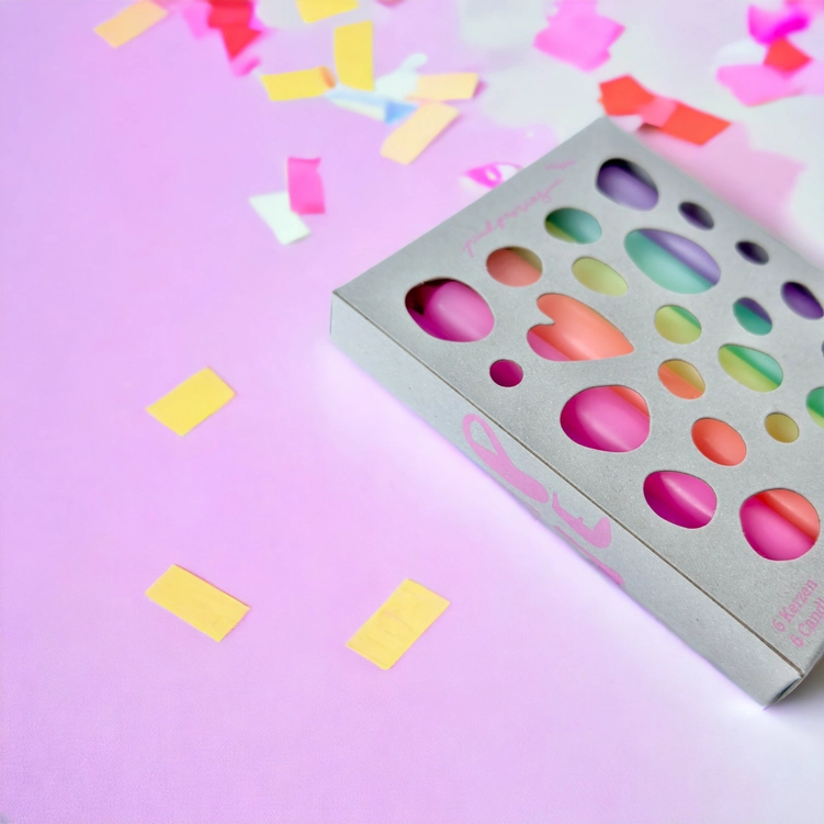 Dip Dye Konfetti "Pastel Babies" 6er Set von Pink Stories, Baumkerzen  