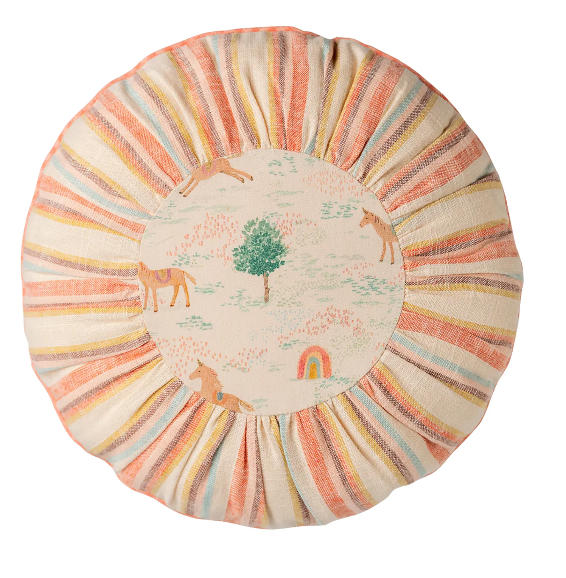 Maileg Kissen Rund klein mit Einhorn, D. ca. 26 cm 