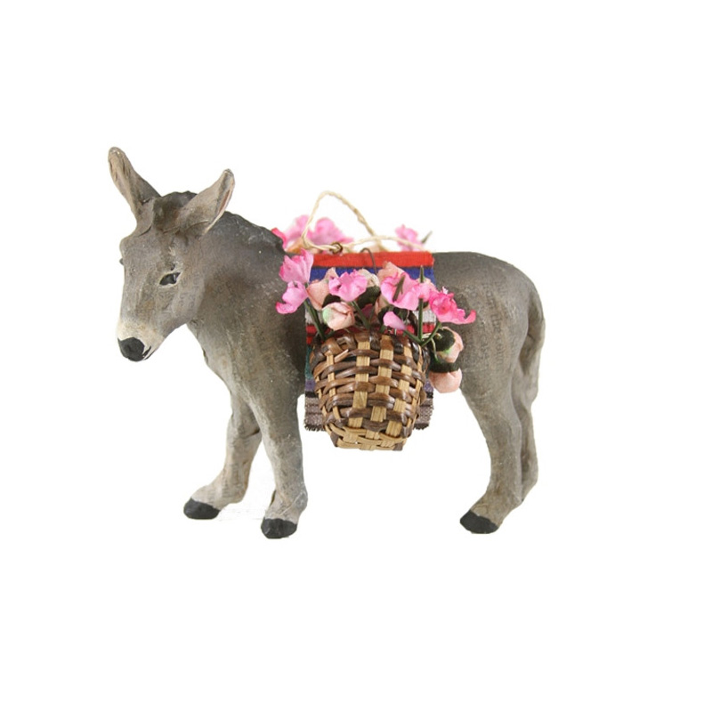 Esel Hochland Südamerika Weihnachtskugel , Burro, Pappmache