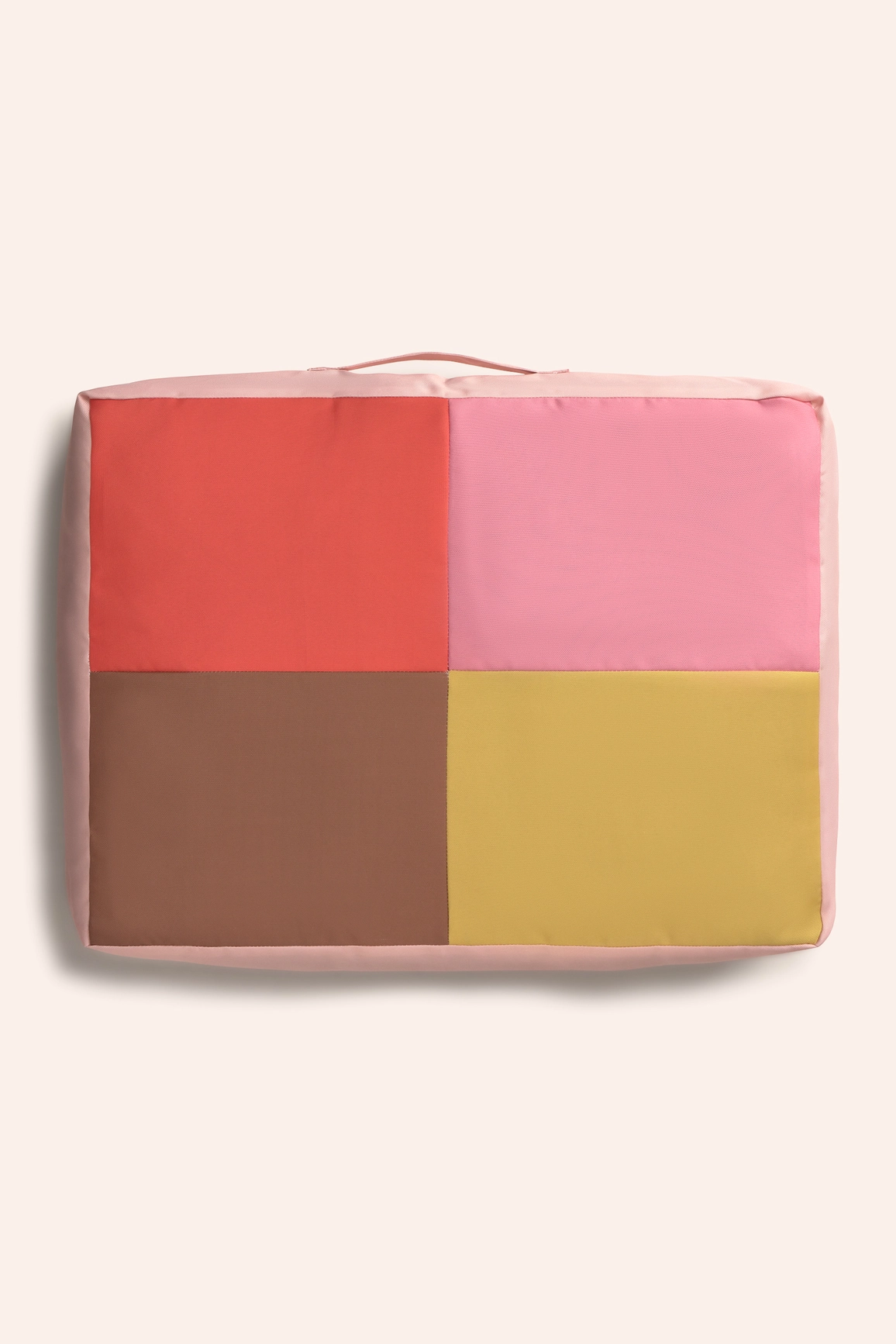 Rosa Buby Haustier-Bodenkissen klein, Hundekissen Orange-Gelb-Rosa,  ca. 60x40x12 cm