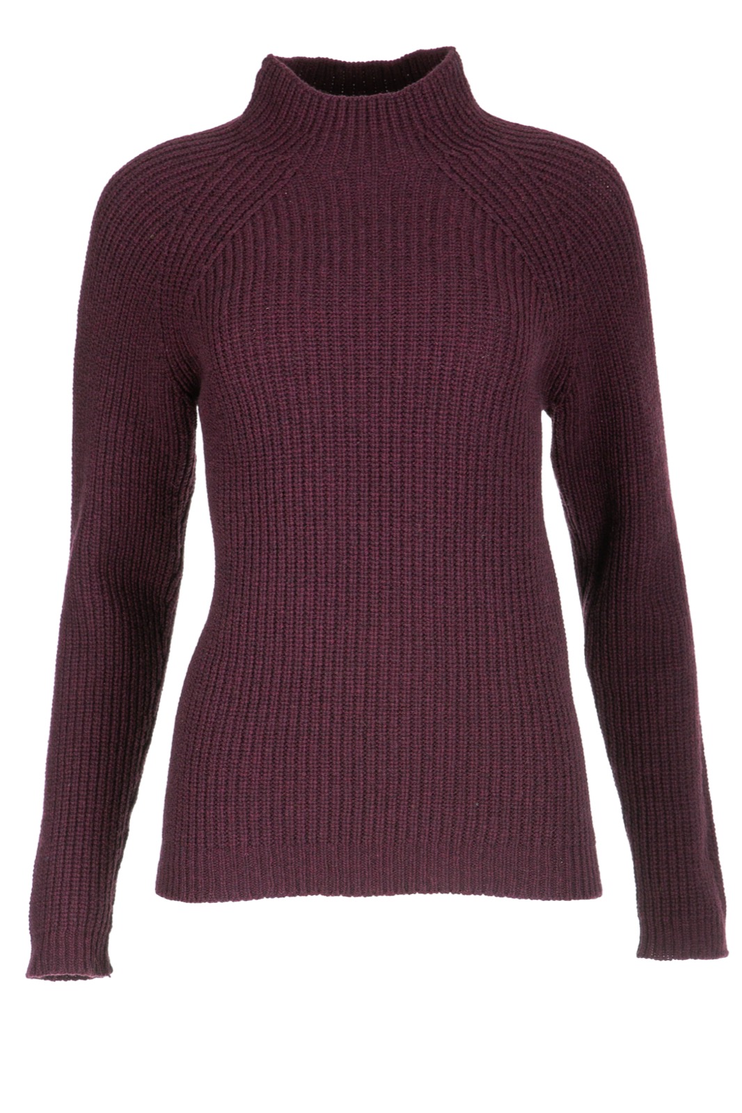 DUNQUE Perlf. Kelchpulli Knit & Wear , Farbe aubergine, 100 % Wolle, Made in Germany