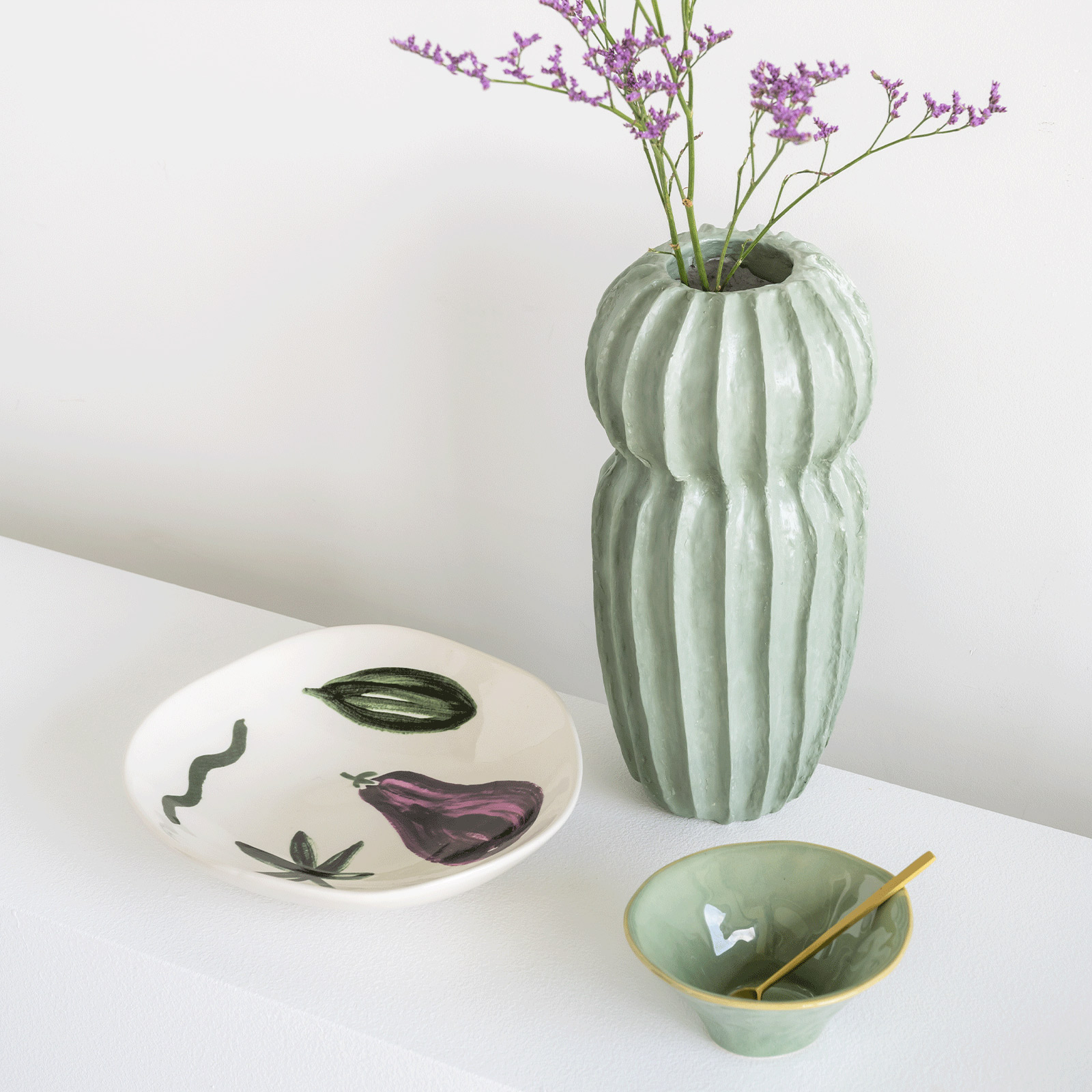Urban Nature culture bowl Lush Greens, Ø23 cm / mixed, Aubergine Urban Nature culture bowl Lush Greens, Ø23 cm / mixed, Aubergine