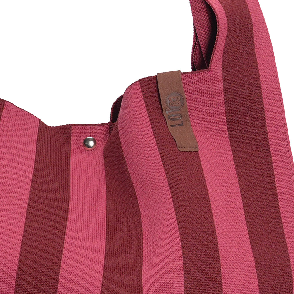 LOT83 Shopper Lois 125, Streifen Bordeaux, ca.  45 x 35 cm