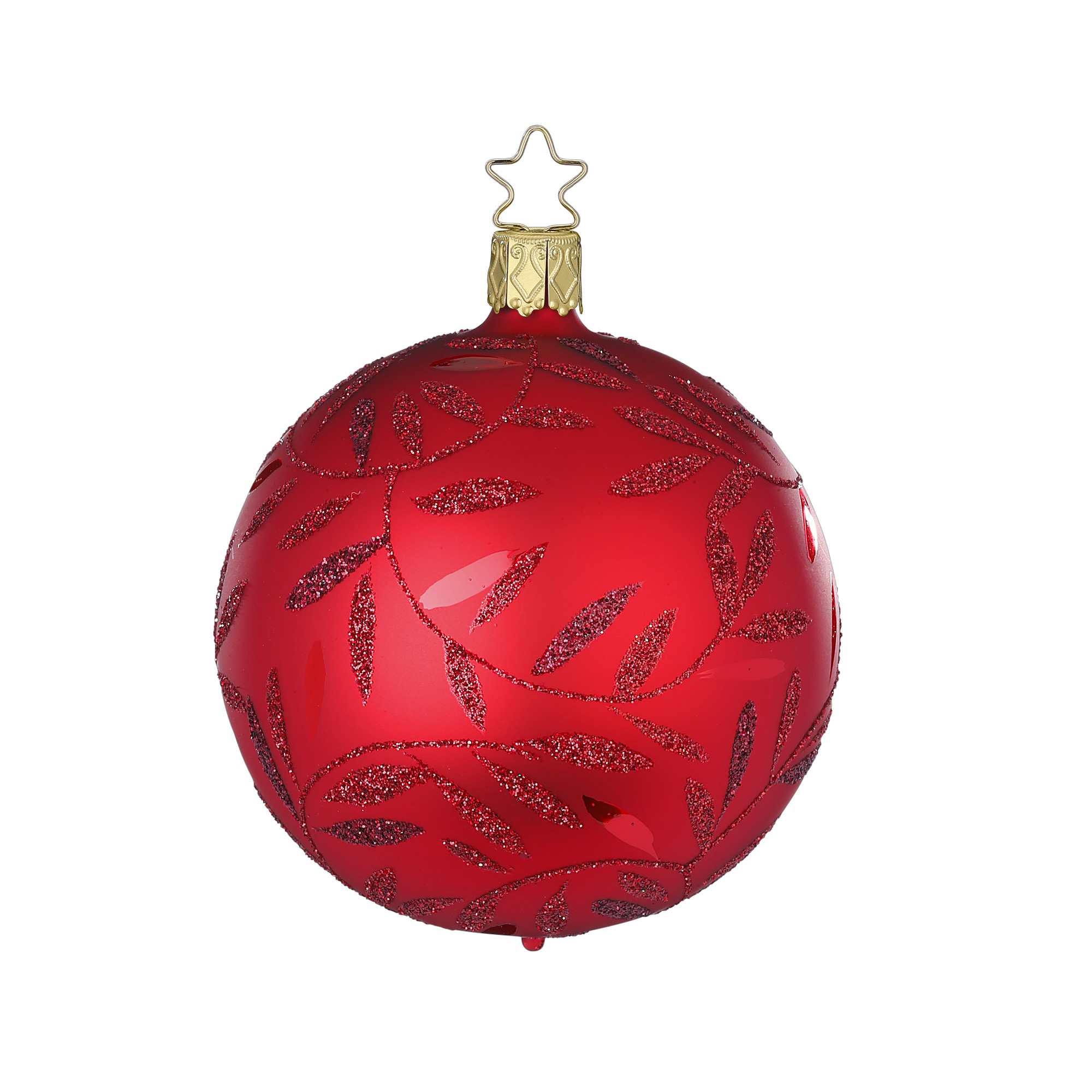 Inge Glas Christbaumkugel Freudentanz rot matt, D. 8 cm Inge Glas Christbaumkugel Freudentanz rot matt, D. 8 cm