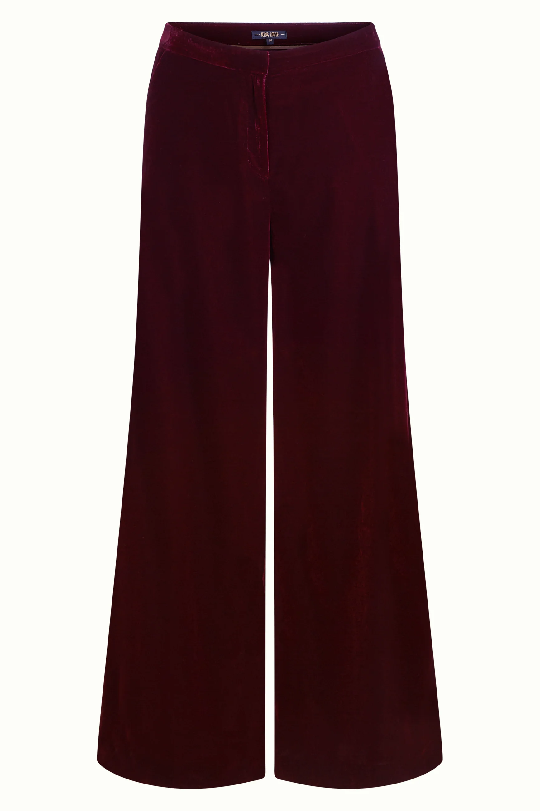% King Louie Hose Peppa Pants Gamine Velvet, Farbe Bordeaux Red - Gamine Velvet, Samtoptik
