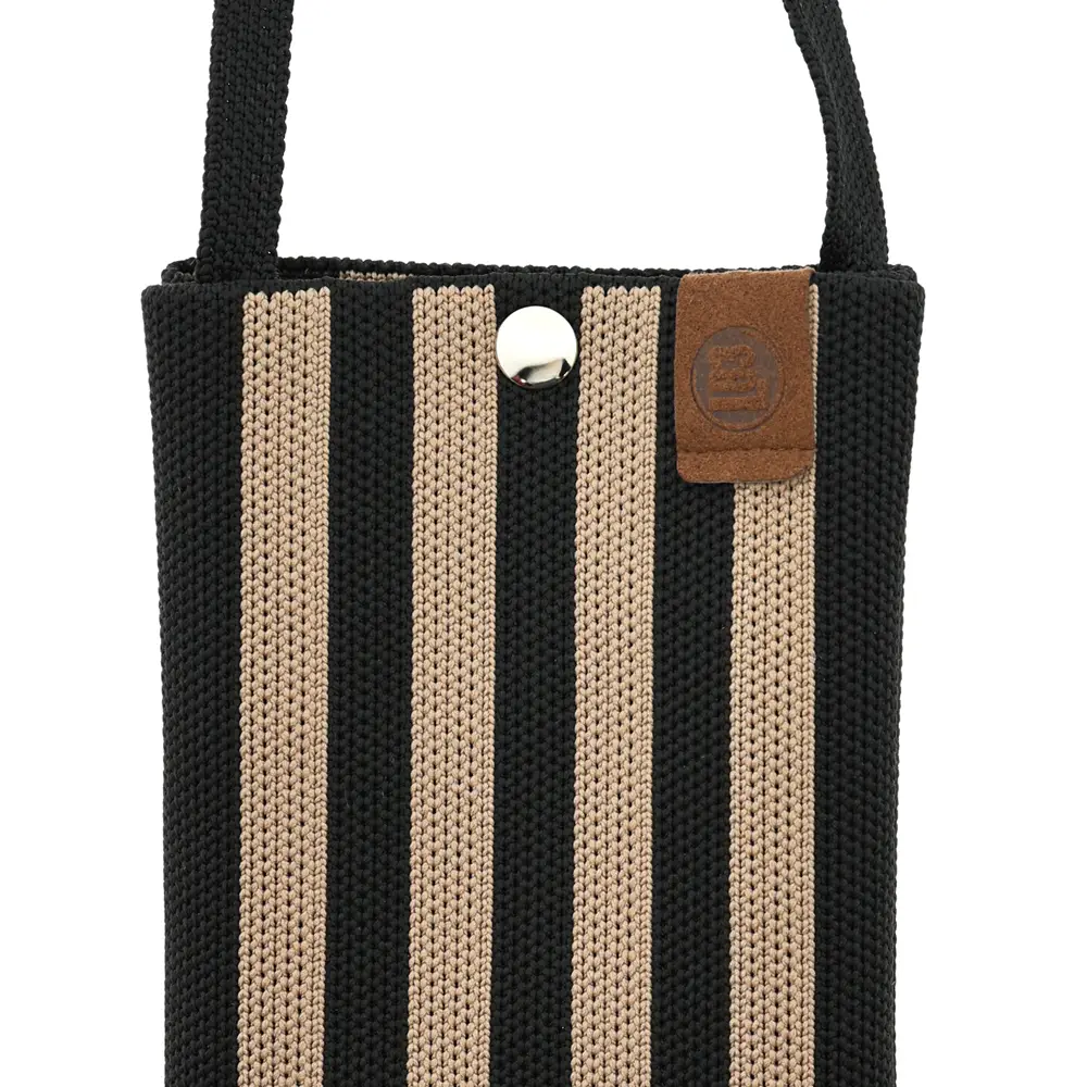 LOT83 Handytasche CHARLIE 19, Streifen Schwarz-Beige