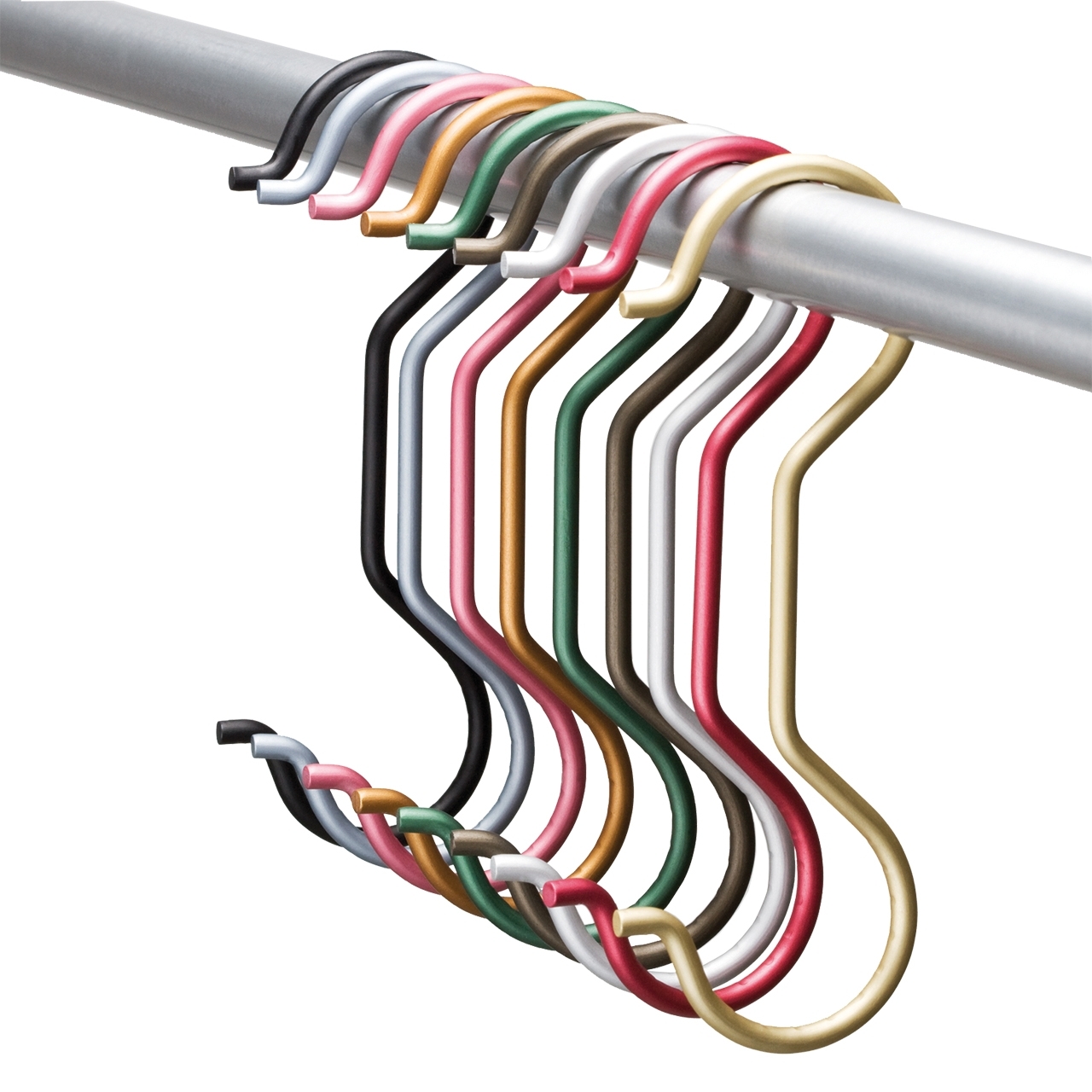 % Raumgestalt Haken ANNA in silber- siamesischer Kleiderhaken aus eloxiertem Aluminium, silber