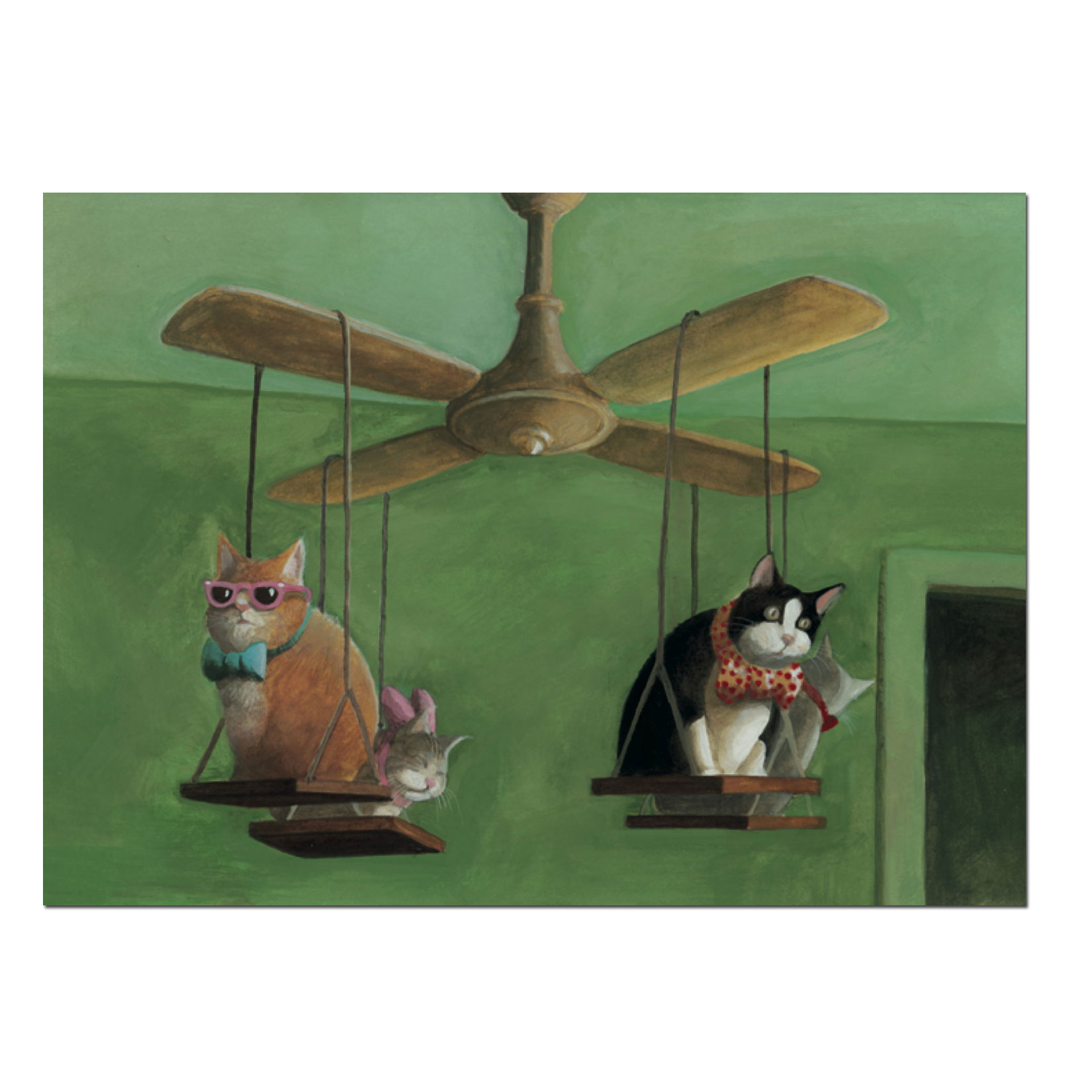 Inkognito Postkarte  Ventilator  , Katzen