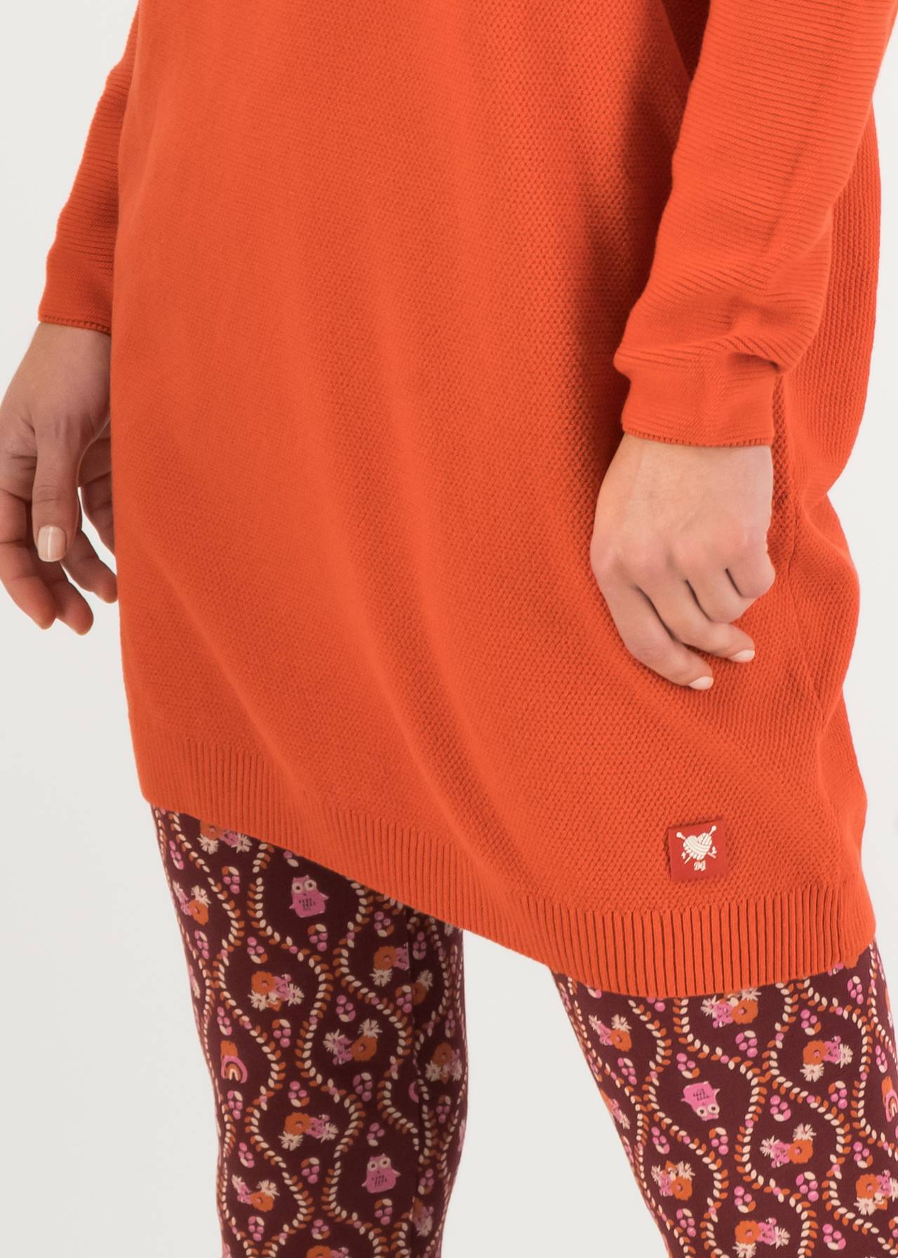 Blutsgeschwister Strickkleid Straight and Easy Braided, Farbe: autumn orange Blutsgeschwister Strickkleid Straight and Easy Braided, Farbe: autumn orange