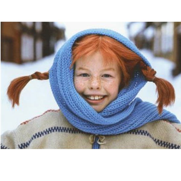 Weihnachten 2022 Pippi Langstrumpf Postkarte "Pippi Langstrumpf im Winter " Weihnachten, Winter, Pipi